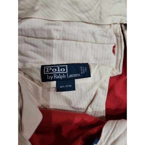 VTG Vintage RALPH LAUREN Polo RUGBY RED CORDUROY PANTS SZ 34 X 32 Men's - Picture 11 of 11